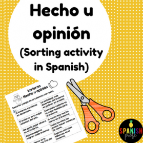 Hecho u Opinion Sort in Spanish (Fact or Opinion in Spanish Sorting Activity)