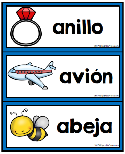 Word Wall in English (with Pictures) - Spanish Profe