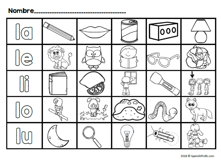 La letra L la le li lo lu Spanish Profe