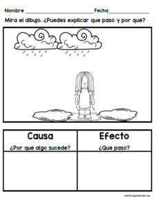 Causa y efecto (Cause and effect in Spanish Activities) - Spanish Profe