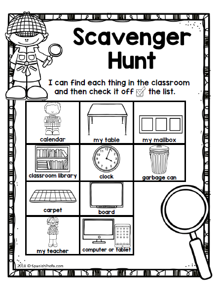 At-Home Spanish Vowel Scavenger Hunt - Bilingually Yours