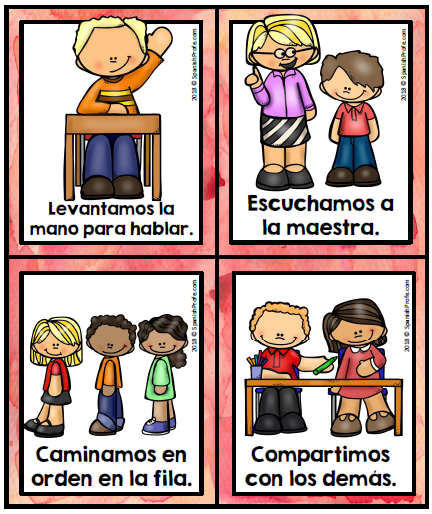 classroom-rules-in-spanish-posters-and-cards-reglas-del-salon-red