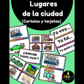 Lugares de la ciudad- Carteles y tarjetas (Places in the City Spanish)