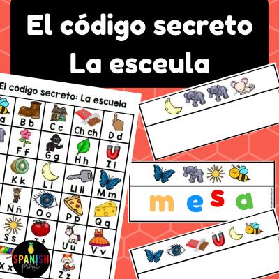 El código secreto: Escuela (Spanish Secret Code Words School Vocabulary ...