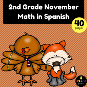 2nd Grade Math in Spanish November (Hojas de matematicas segundo noviembre)