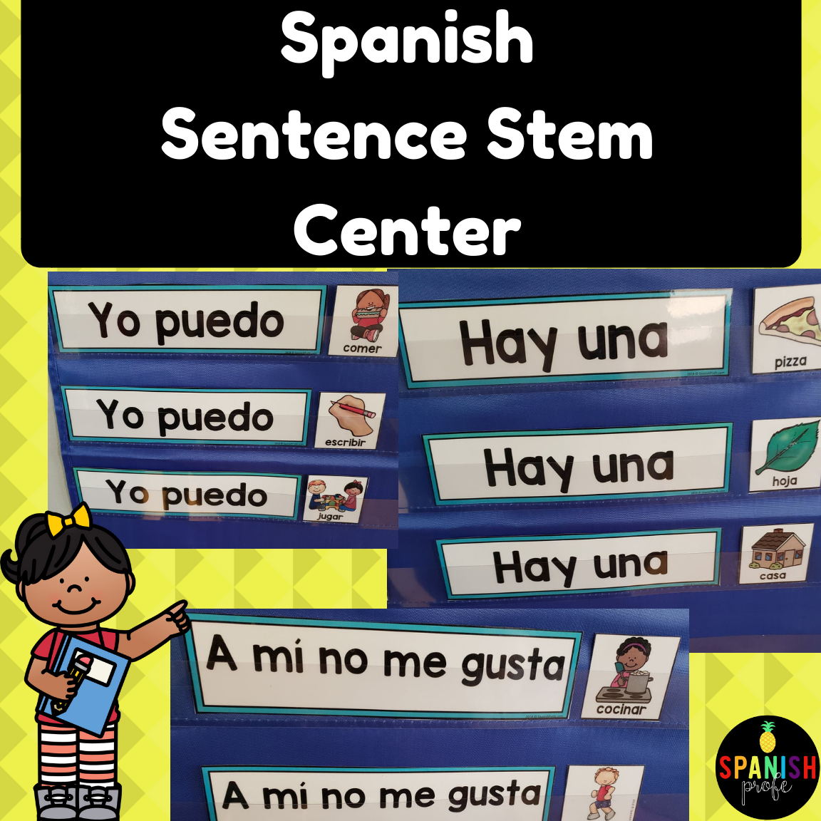 Meaningful Sentence Stems for Table Bins in Spanish