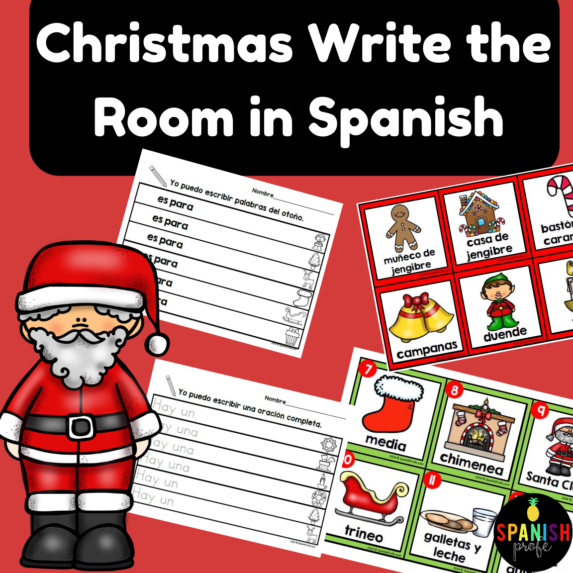 English Cognates Word Wall (Los cognados en ingles) - Spanish