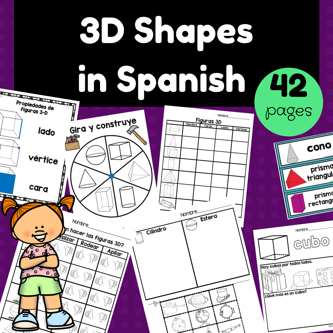 3D in Spanish geométricas - formas 3D) - Spanish Profe