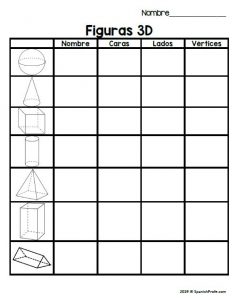 3D Shapes in Spanish (Figuras geométricas - formas 3D) - Spanish Profe